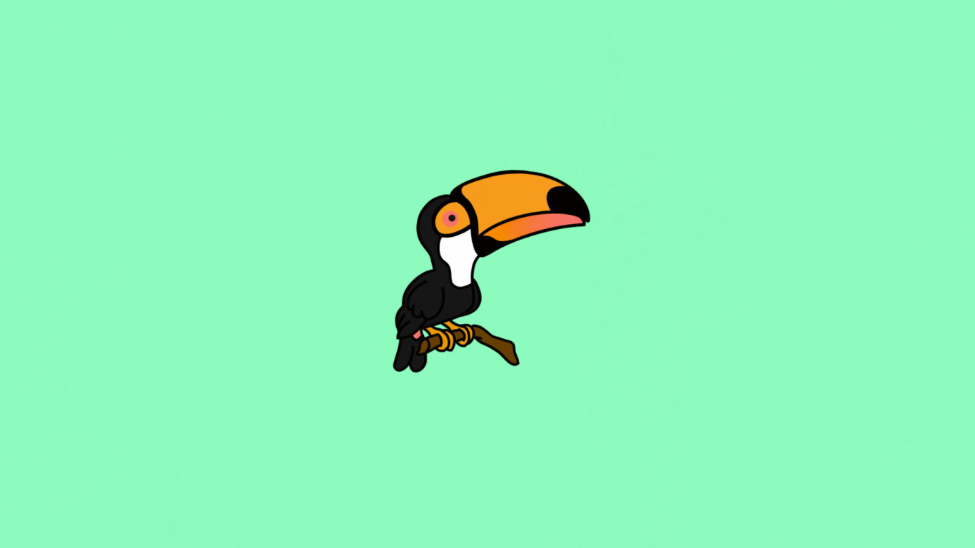 Cartoon, Toucan Toco, Oiseau, Bec, Graphique. Wallpaper in 1366x768 Resolution