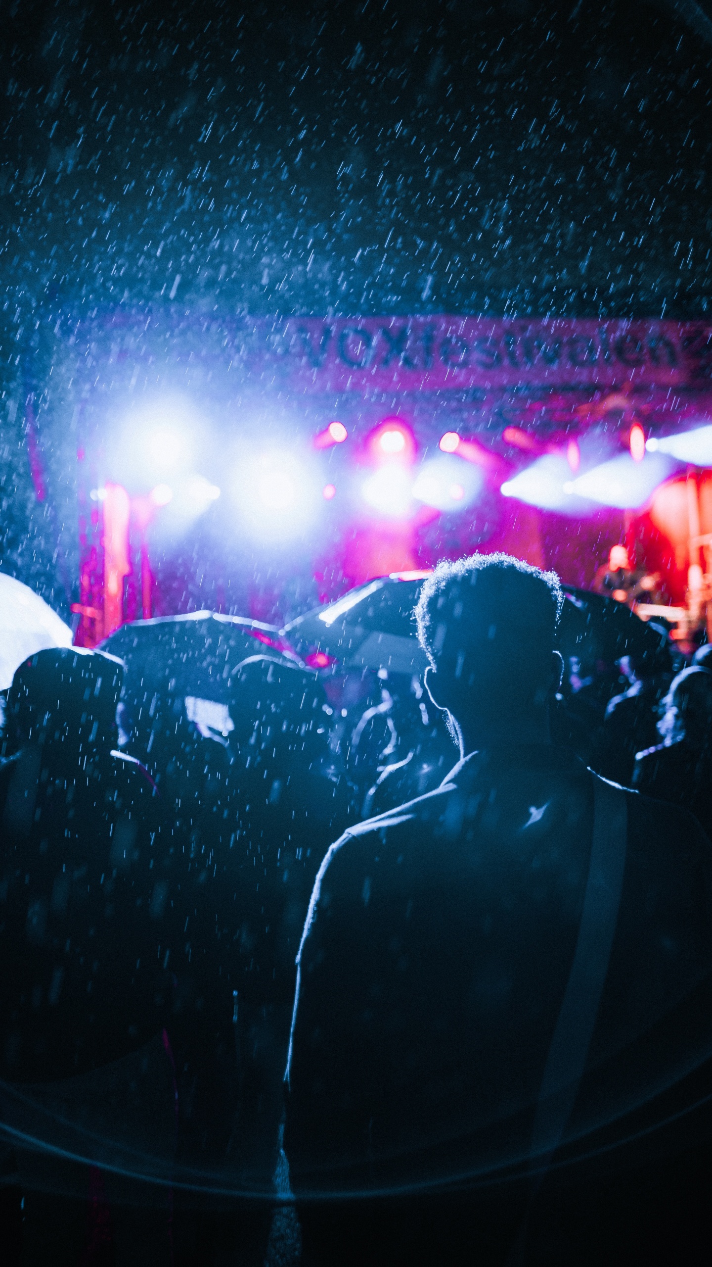 人群, 音乐会, 性能, 阶段, 紫色的 壁纸 1440x2560 允许