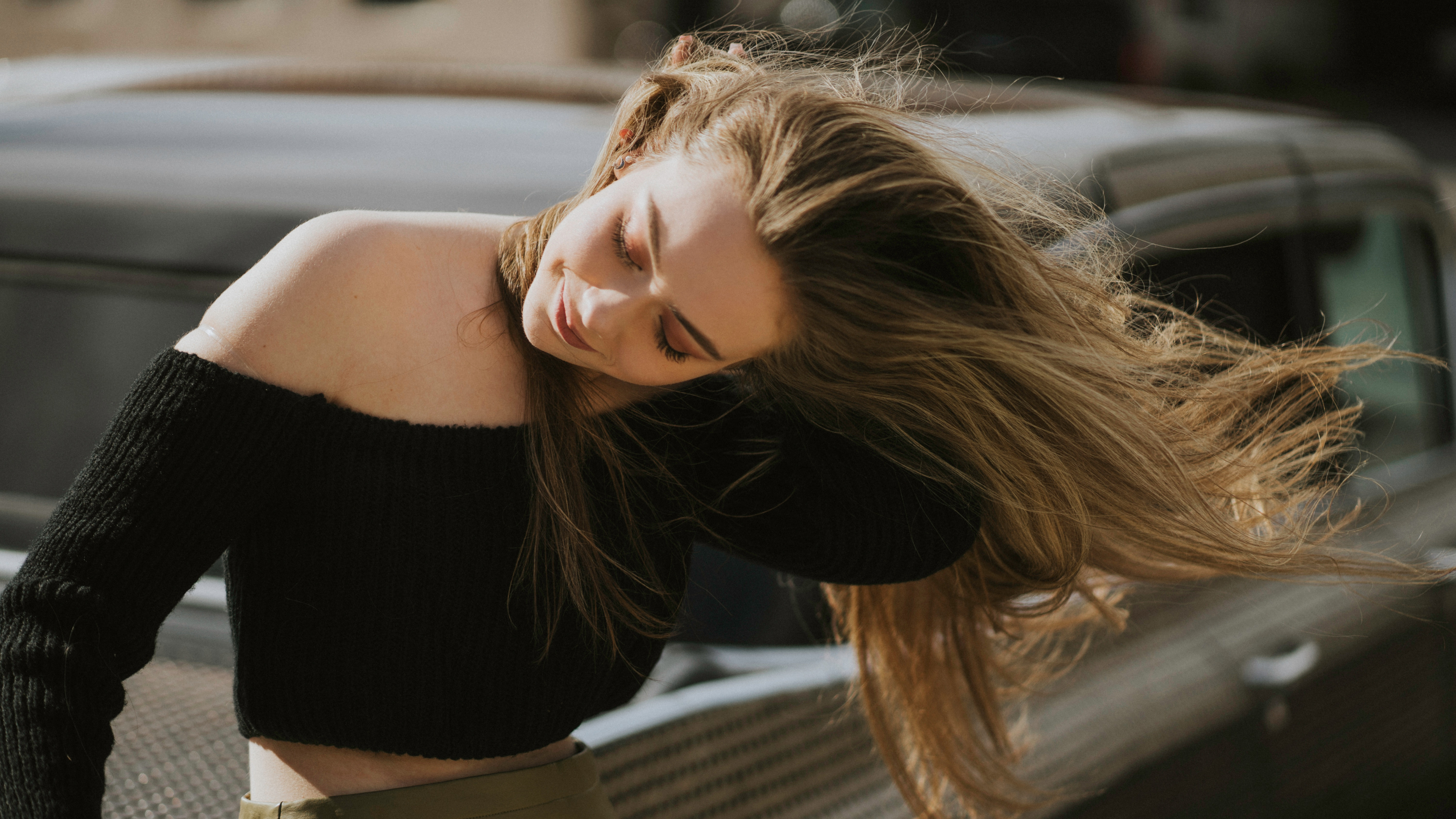 Cheveu, Blond, Beauté, Épaule, Les Cheveux Longs. Wallpaper in 3840x2160 Resolution