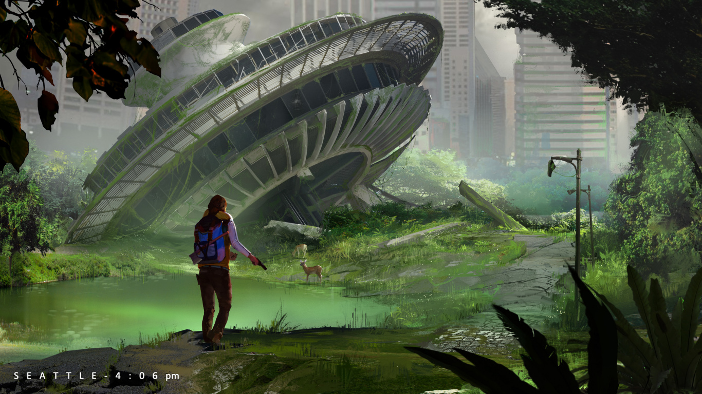 Der Letzte Von Uns-Teil II, The Last of Us, Ellie, Naughty Dog, Survival-horror. Wallpaper in 1366x768 Resolution