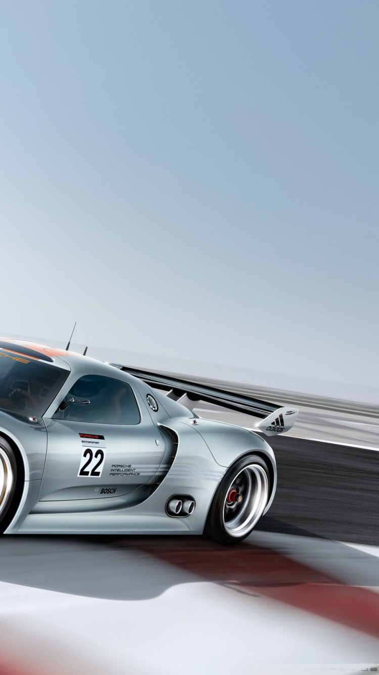 Orange and White Porsche 911 on Gray Road. Wallpaper in 750x1334 Resolution