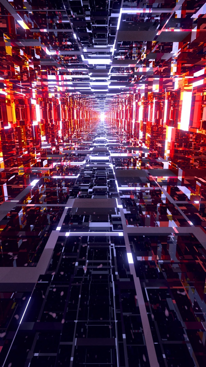 Rote Und Schwarze Abstrakte Malerei. Wallpaper in 720x1280 Resolution