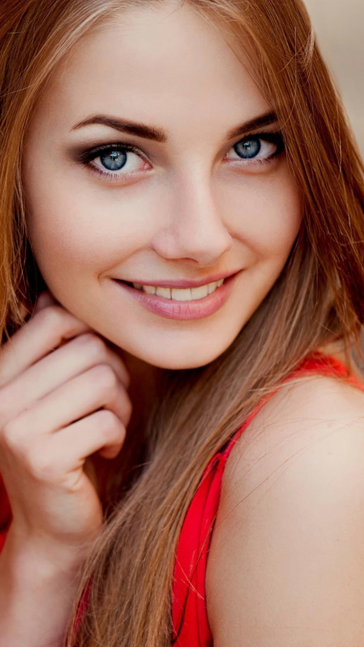 Rote Haare, Modell, Portrait, Braune Haare, Haar. Wallpaper in 750x1334 Resolution