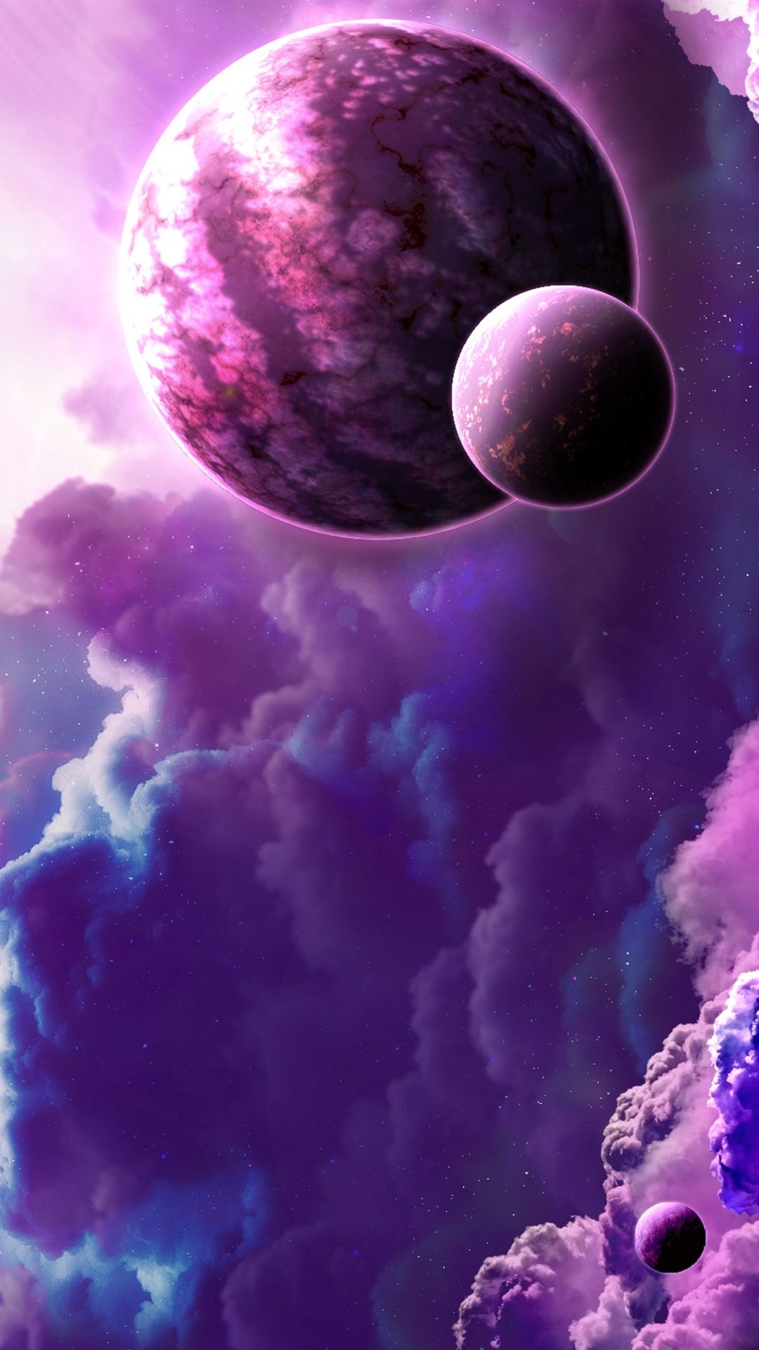 Clouds Plnets Aesthetic, Planet, Universe, Star, Space. Wallpaper in 1080x1920 Resolution