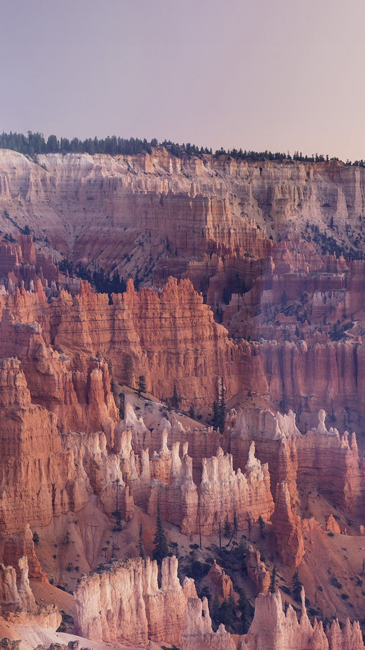 Brown Rocky Mountain Under White Sky During Daytime. Wallpaper in 750x1334 Resolution