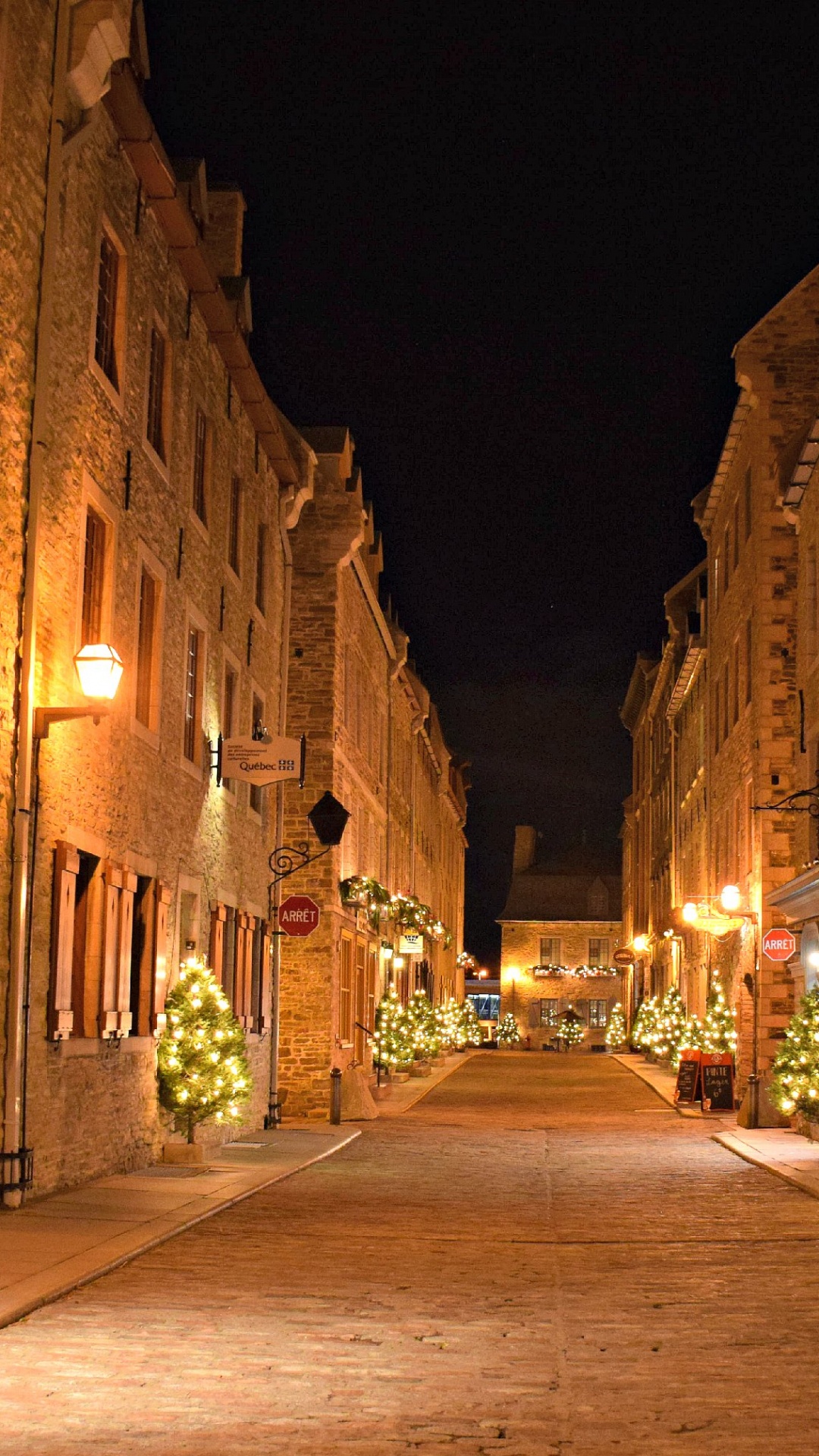 魁北克的城市, 圣诞节那天, 蒙特利尔, 街, 巷子里 壁纸 1080x1920 允许