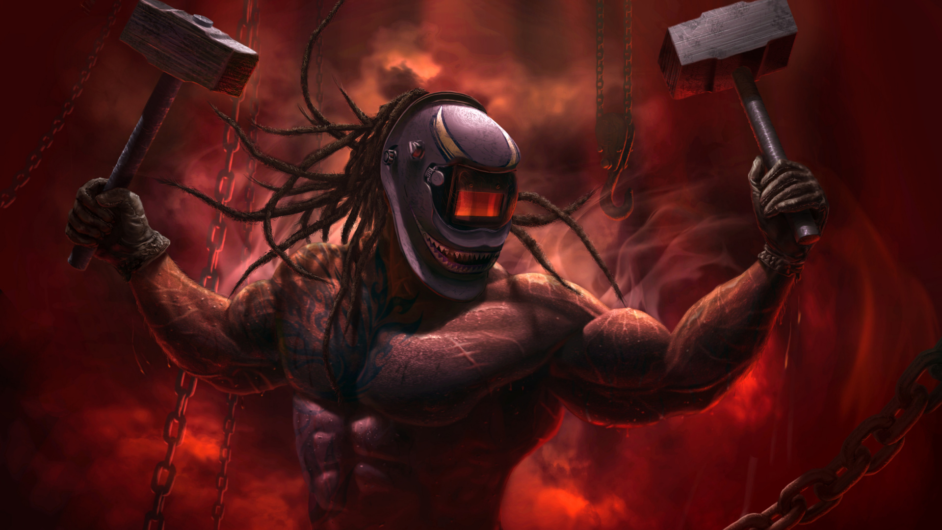 Person Holding Black and Red Corded Headphones. Wallpaper in 1920x1080 Resolution