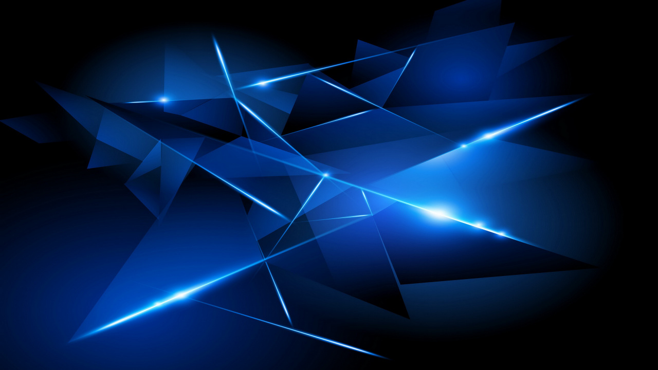 Blue and Black Abstract Art. Wallpaper in 1280x720 Resolution