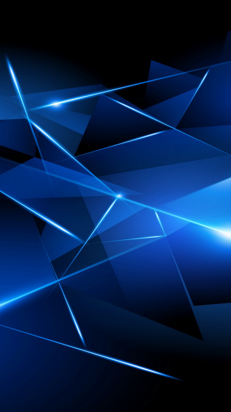 Blue and Black Abstract Art. Wallpaper in 750x1334 Resolution