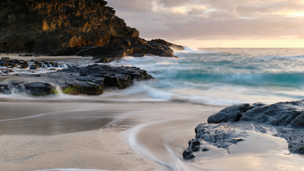 Promontory, Water, Sea, Shore, Wave. Wallpaper in 1280x720 Resolution