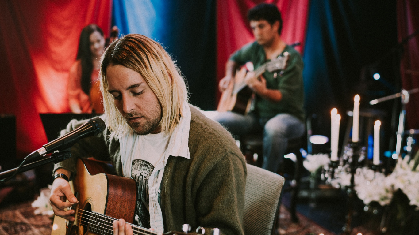 Guitar, Nirvana, Acoustic Music, Music, Musician. Wallpaper in 1366x768 Resolution