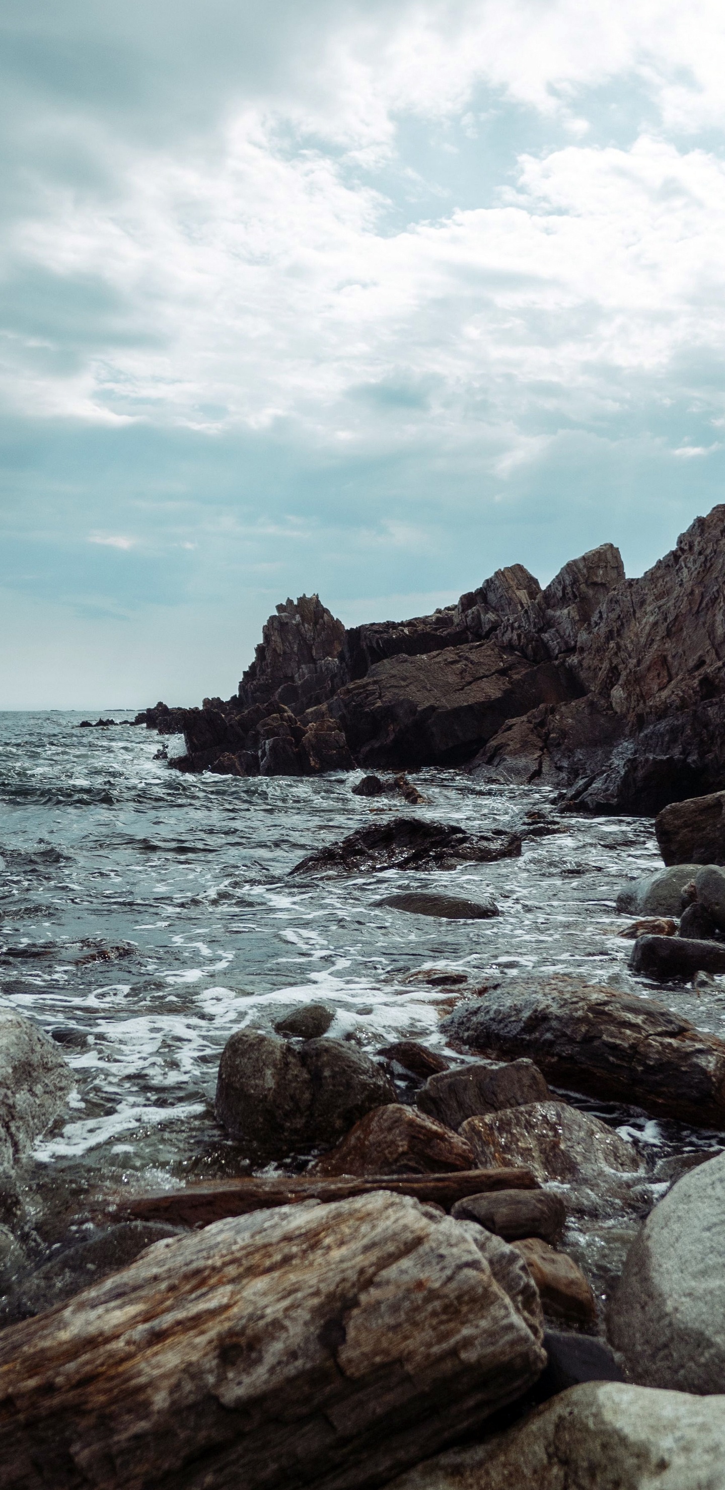 Mer, Côte, Eau, Nature, Rock. Wallpaper in 1440x2960 Resolution