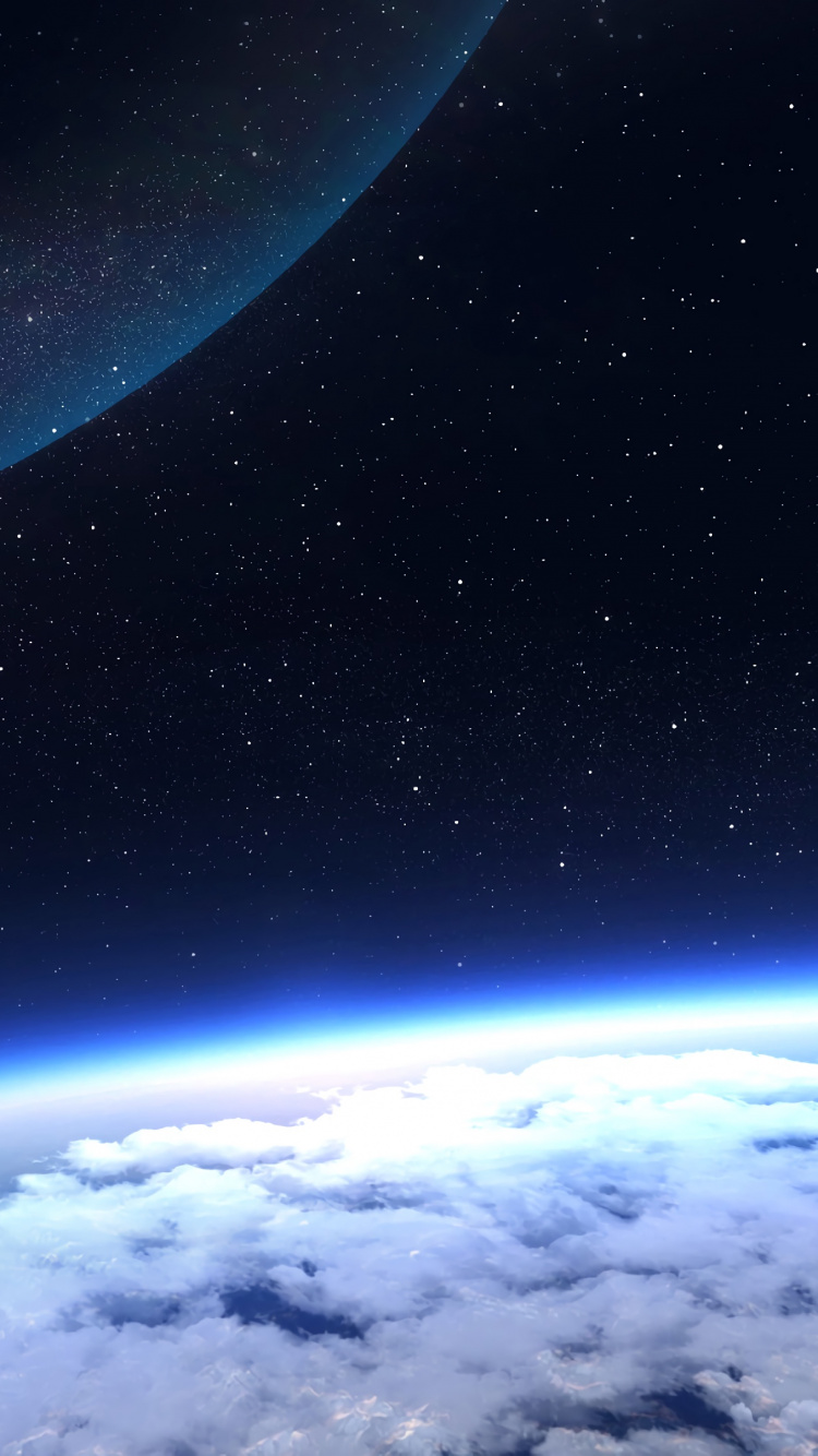 Cielo Estrellado Azul y Blanco. Wallpaper in 750x1334 Resolution