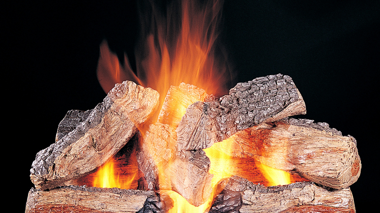 Burning Wood on Black Background. Wallpaper in 1280x720 Resolution