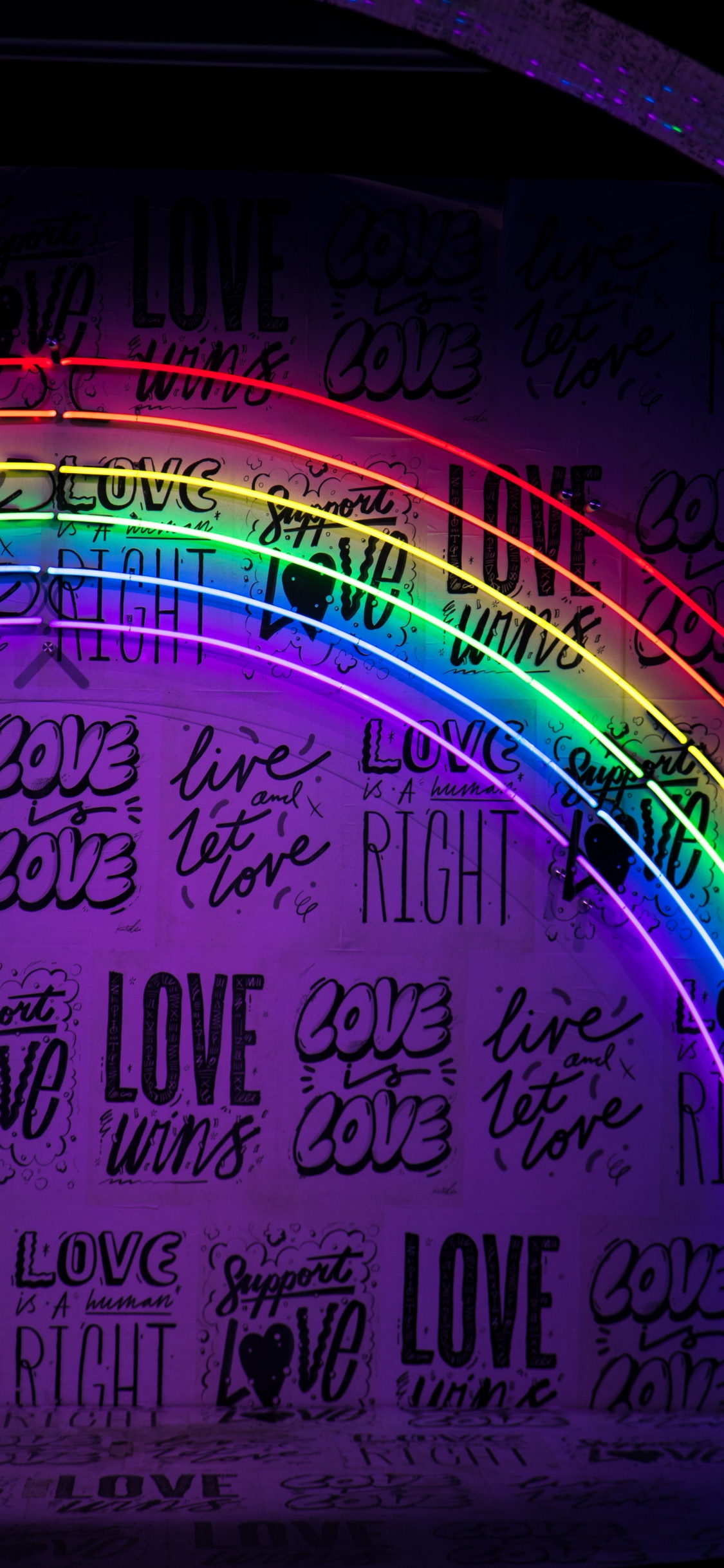 Purple, Magenta, Electric Blue, Neon, Visual Effect Lighting. Wallpaper in 1125x2436 Resolution