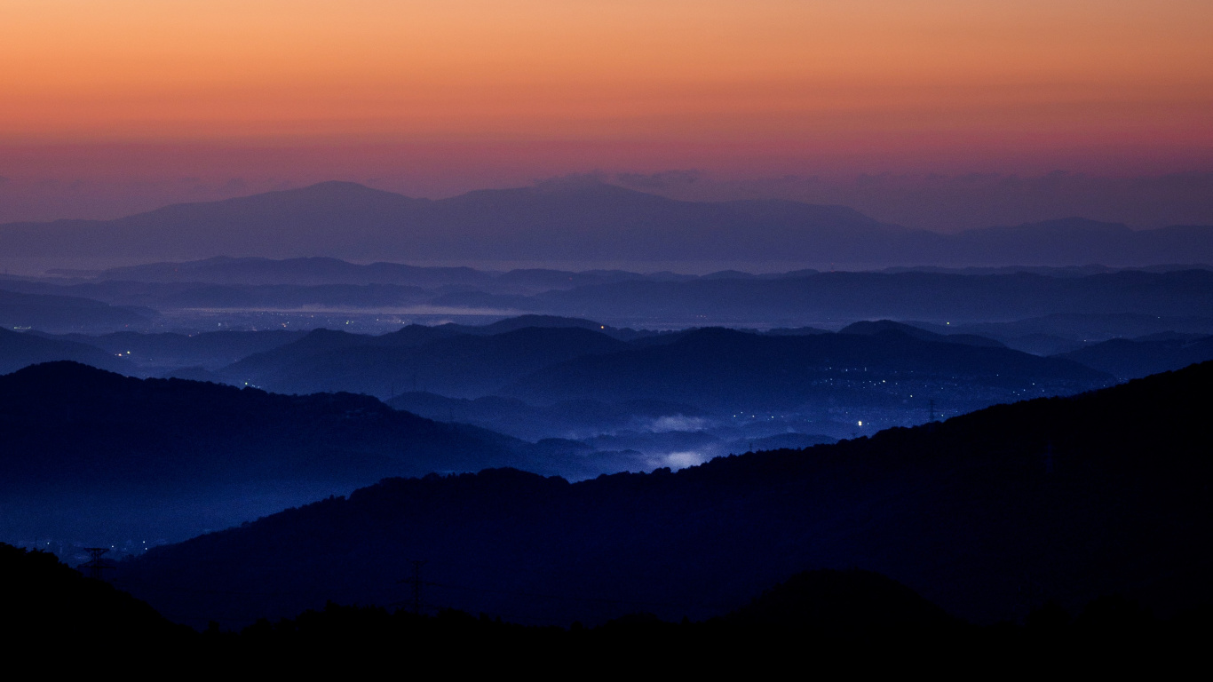 Atmosphère, L'écorégion, Paysage Naturel, Highland, Afterglow. Wallpaper in 1366x768 Resolution
