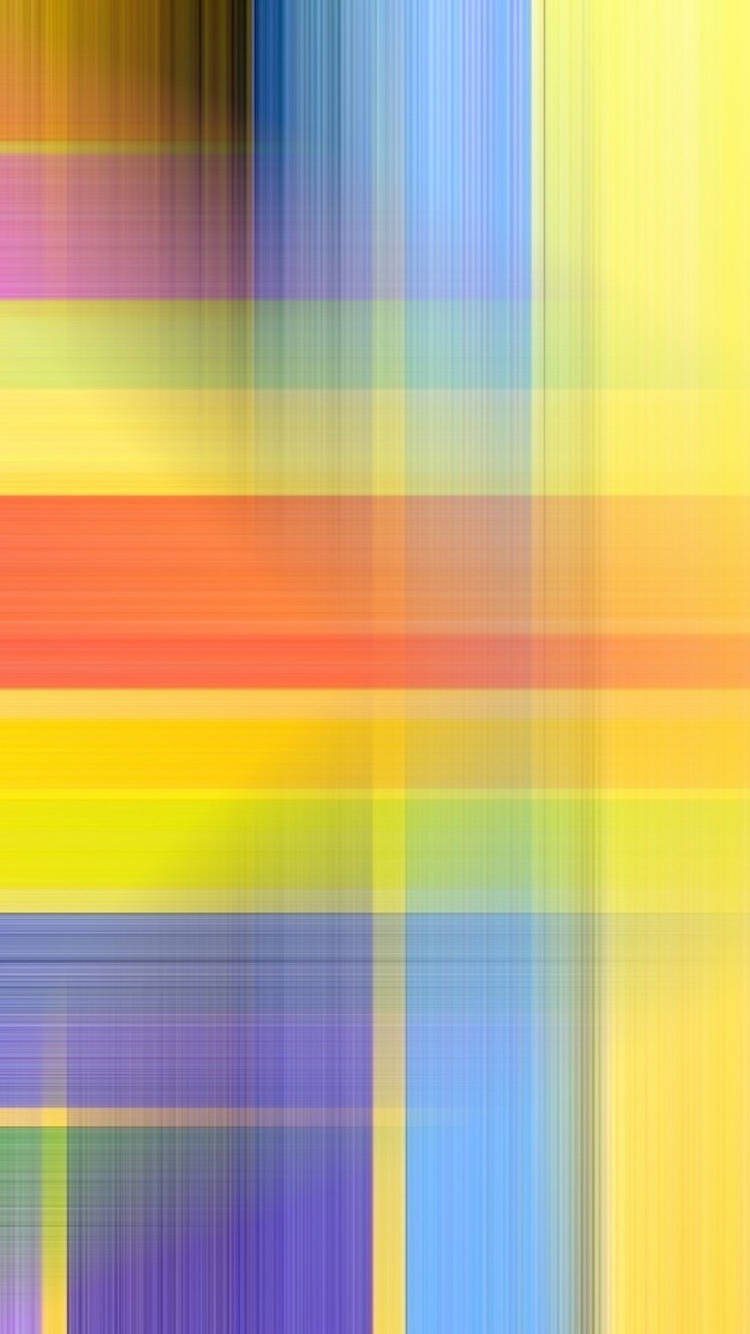 Illustration Rayée Bleu Jaune et Rouge. Wallpaper in 750x1334 Resolution