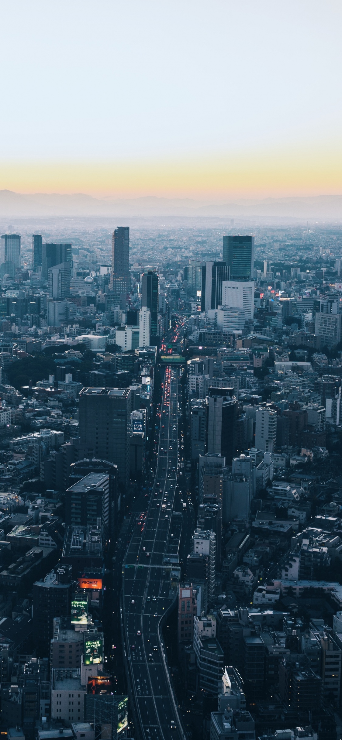 City Skyline During Golden Hour. Wallpaper in 1125x2436 Resolution