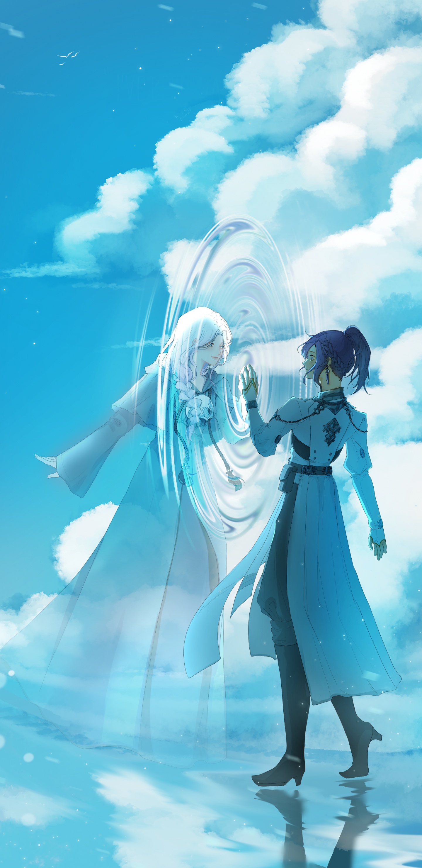 L'anime, Art, Eau, Azure, Geste. Wallpaper in 1440x2960 Resolution