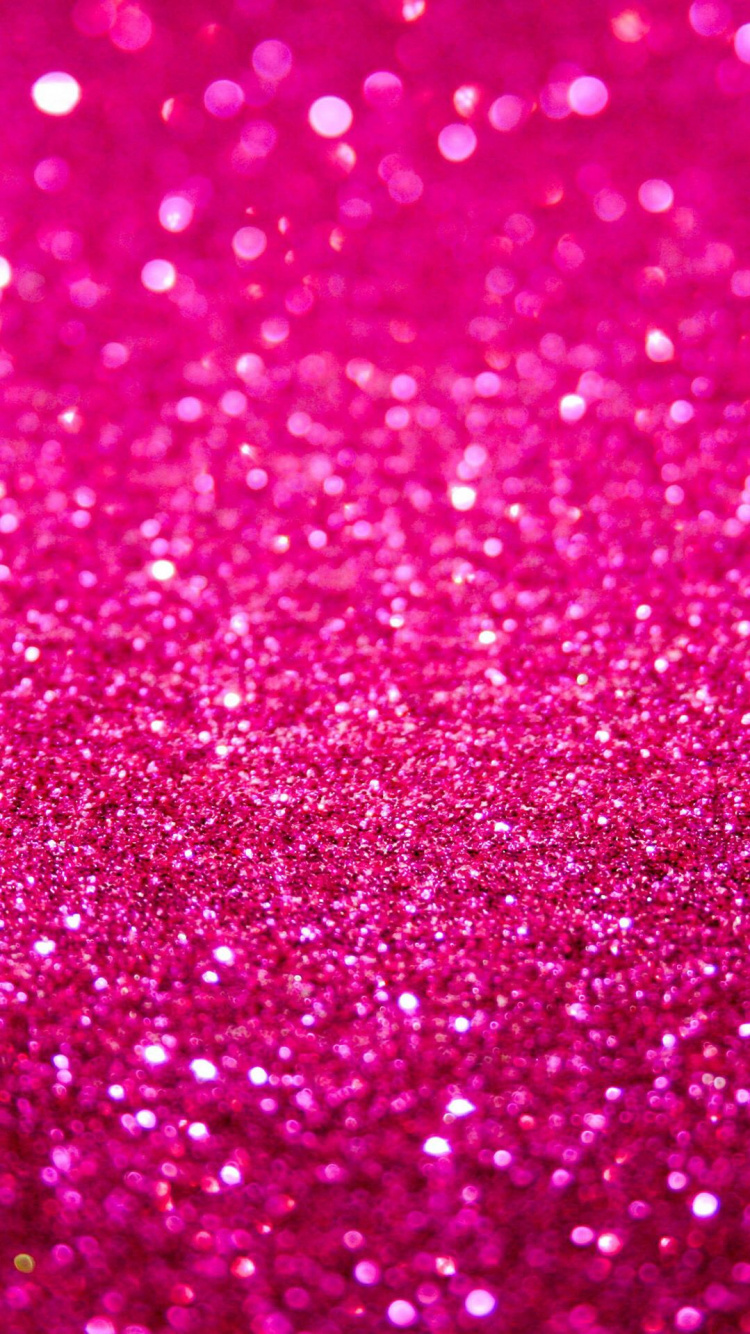 Pink Glitzerte in Nahaufnahmen. Wallpaper in 750x1334 Resolution