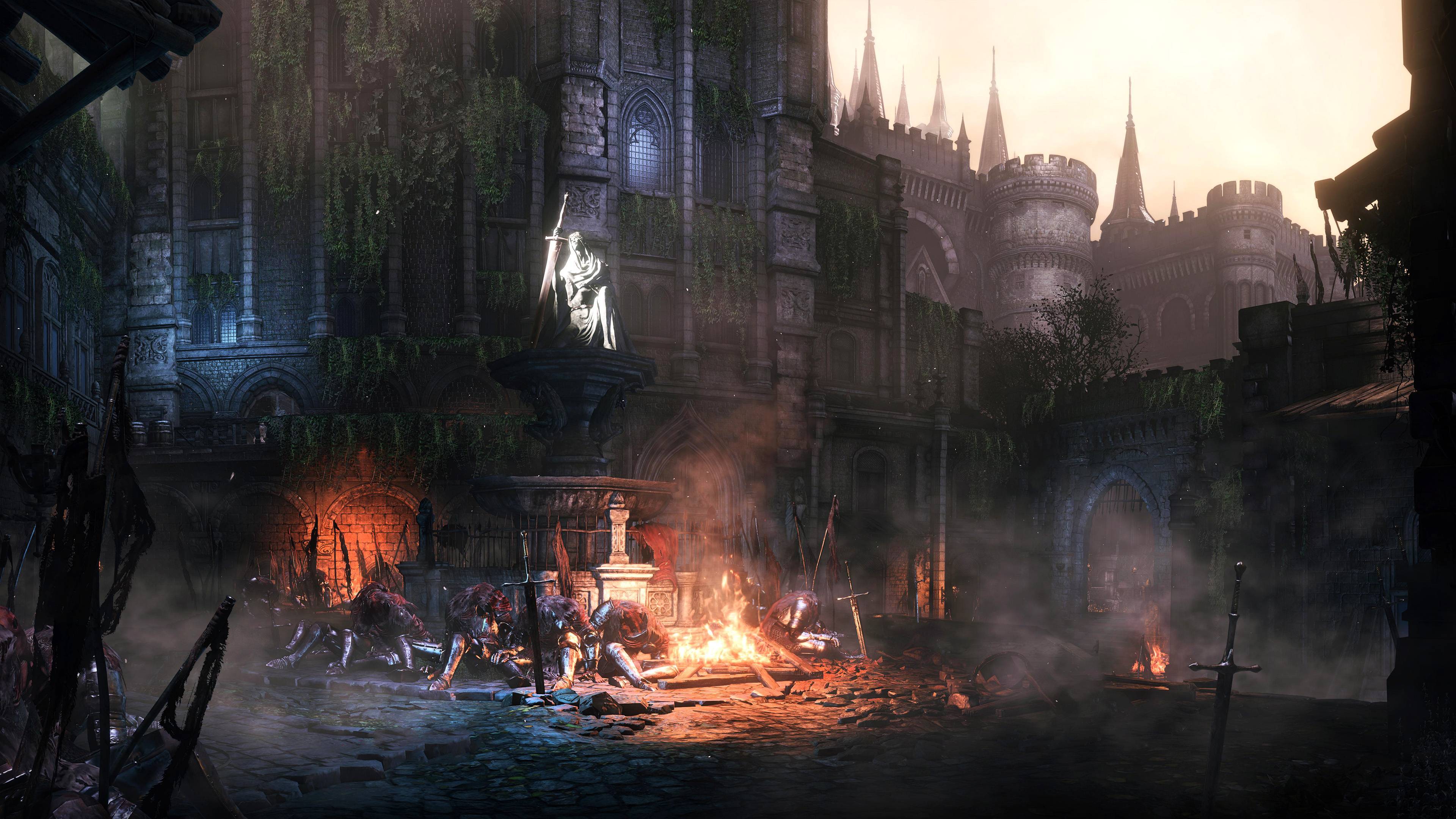 Dark Souls Iii, Dark Souls Ii, Jeu Pc, Feu, Obscurité. Wallpaper in 3840x2160 Resolution