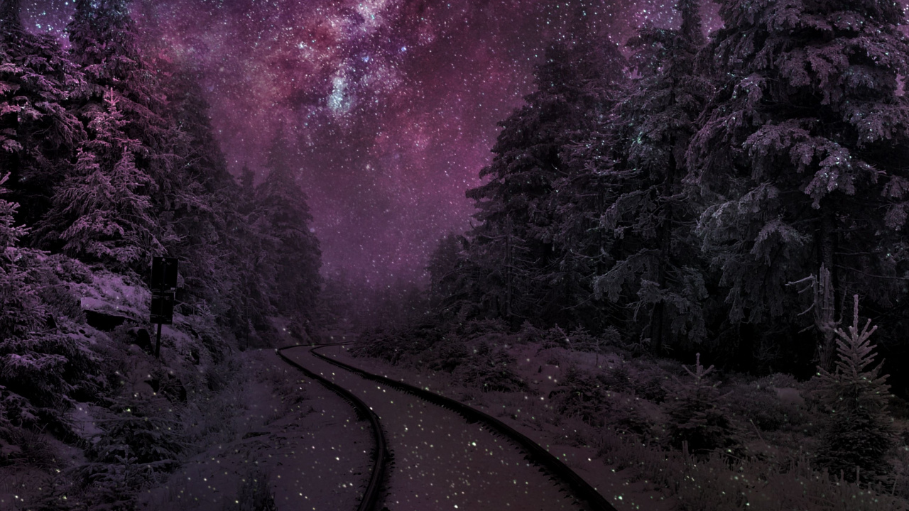 Night, Nature, Telephone, Astronomical Object, Galaxy. Wallpaper in 1280x720 Resolution