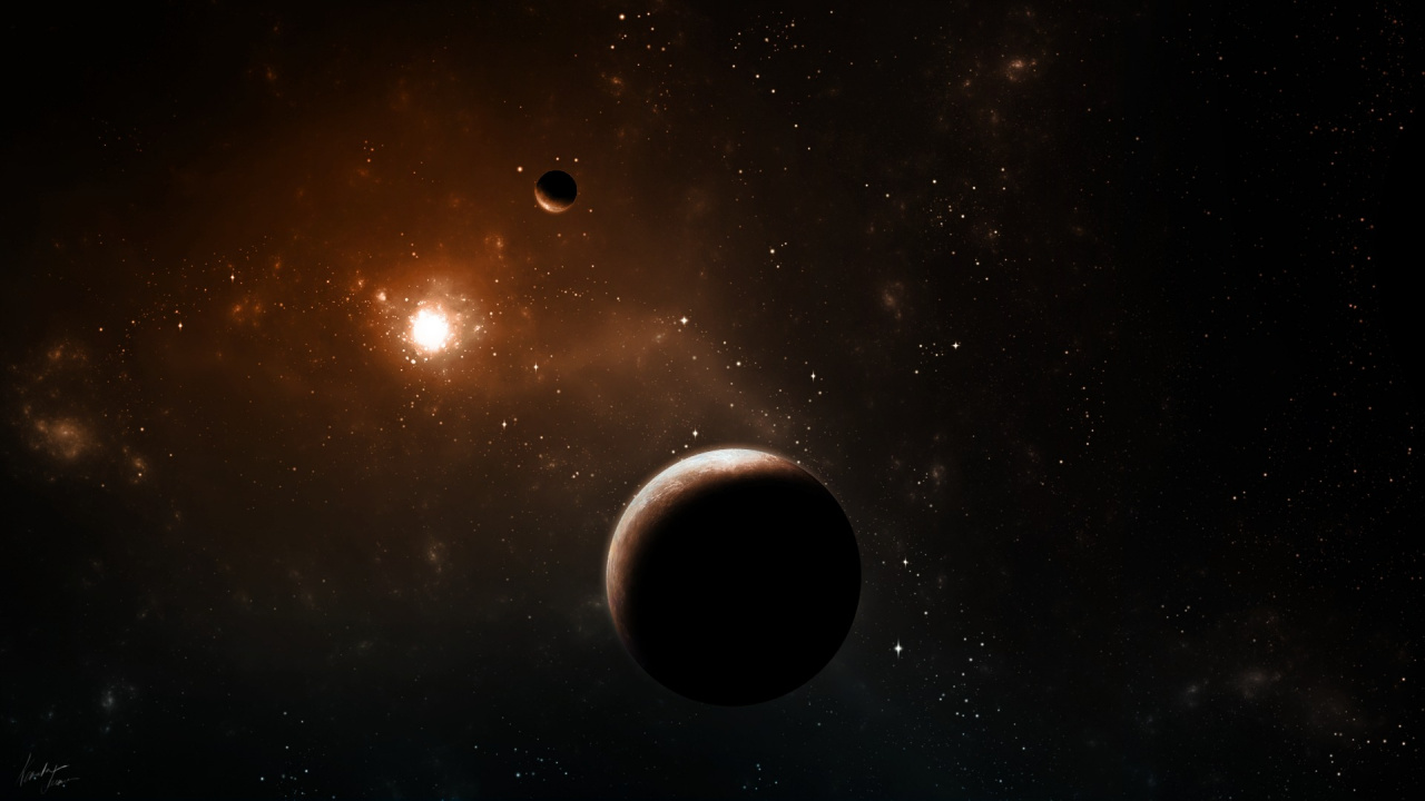 Black and White Galaxy Illustration. Wallpaper in 1280x720 Resolution