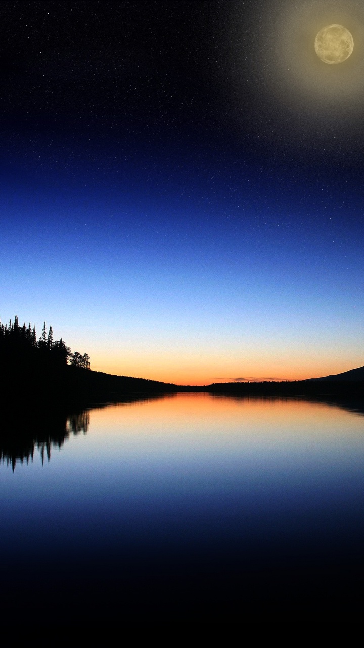 Reflexion, Natur, Horizont, Naturlandschaft, Wasser. Wallpaper in 720x1280 Resolution