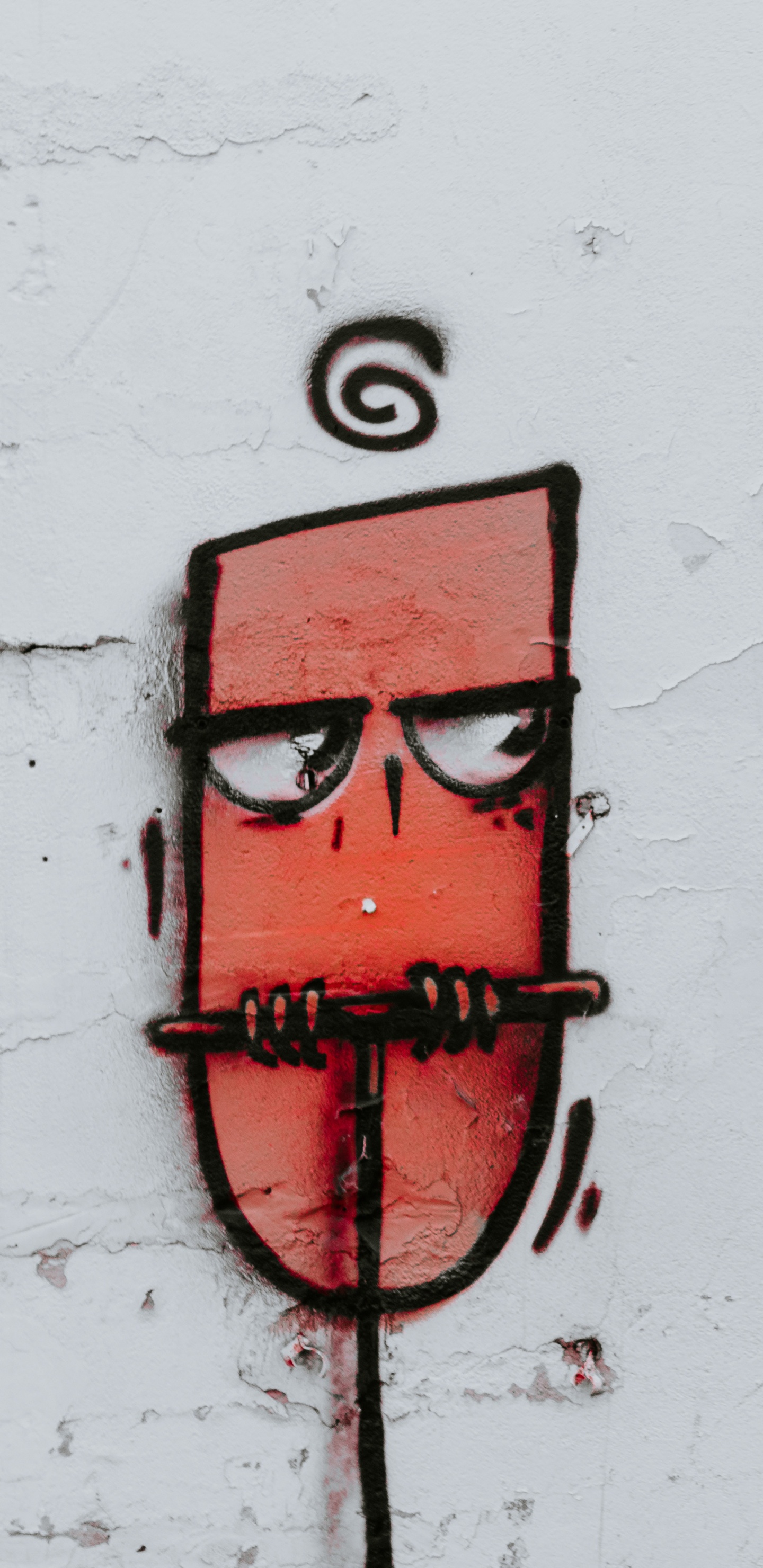 Lámpara de Pared Roja y Negra. Wallpaper in 1440x2960 Resolution