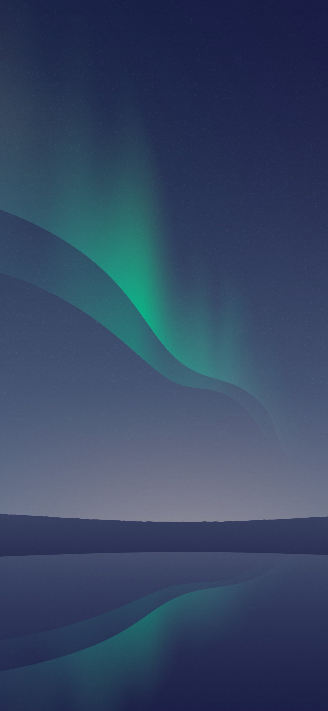 Aurora, Ios, Ambiente, Agua, Azure. Wallpaper in 1125x2436 Resolution