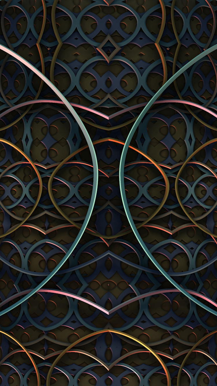 Fractales, Cercle, Conception, Arts Visuels, Symétrie. Wallpaper in 750x1334 Resolution