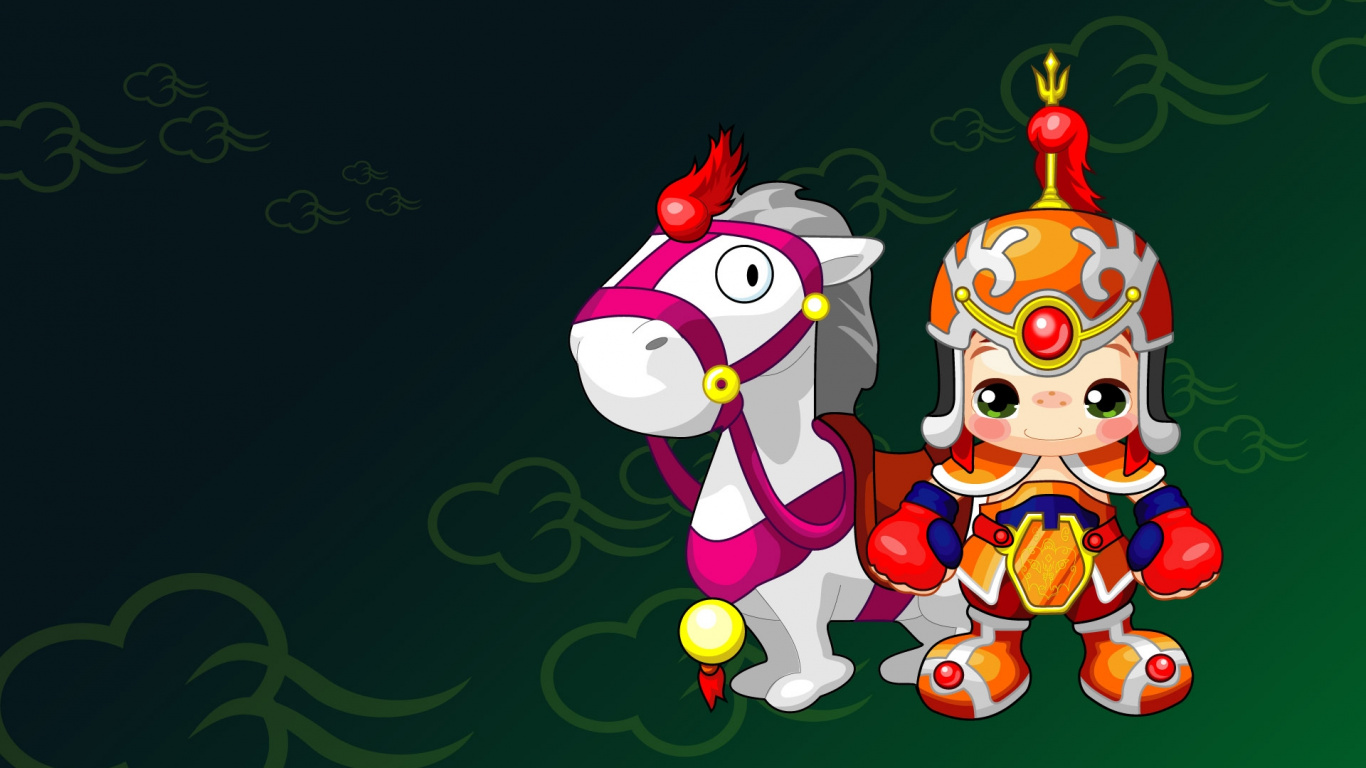 Personajes de Payaso Rojo y Amarillo. Wallpaper in 1366x768 Resolution