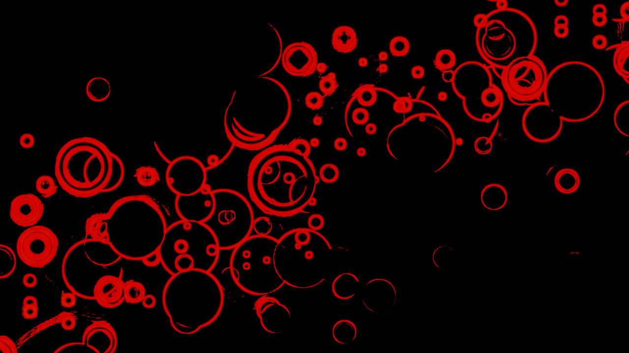 Ilustración de Círculo Rojo y Negro. Wallpaper in 1280x720 Resolution