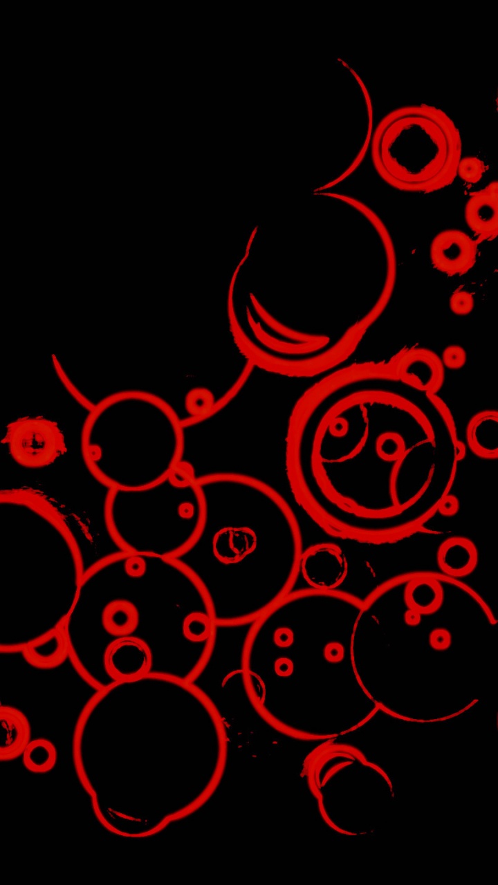 Red and Black Circle Illustration. Wallpaper in 720x1280 Resolution