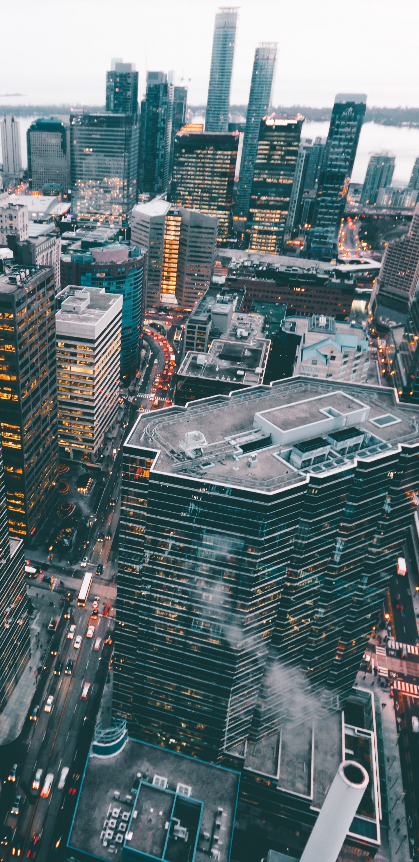 Aerial View of City Buildings During Daytime. Wallpaper in 1440x2960 Resolution