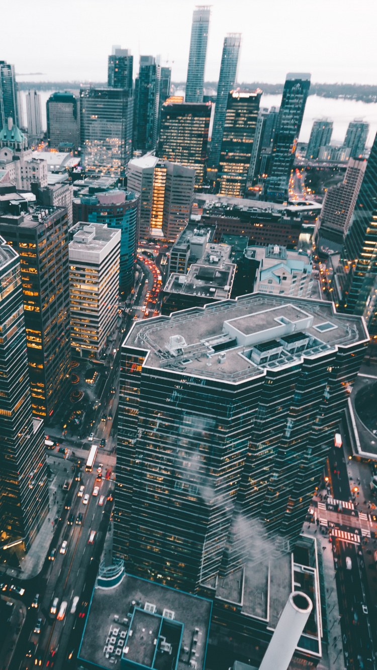 Aerial View of City Buildings During Daytime. Wallpaper in 750x1334 Resolution