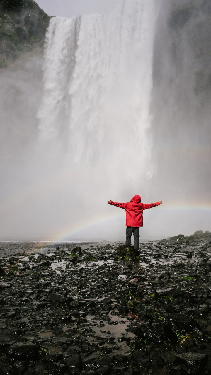 Wasserfall, Wasser, Natur, Abenteuer, Wasserspiel. Wallpaper in 720x1280 Resolution