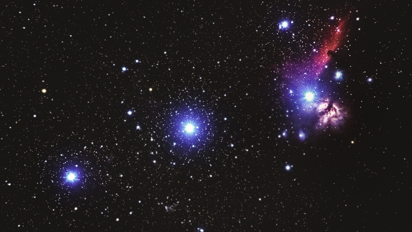 Galaxia Morada y Negra en el Cielo. Wallpaper in 1366x768 Resolution