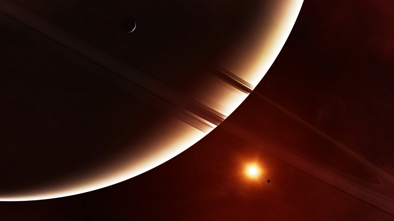 环系统, 土星, 这个星球, 天文学对象, 光 壁纸 1366x768 允许