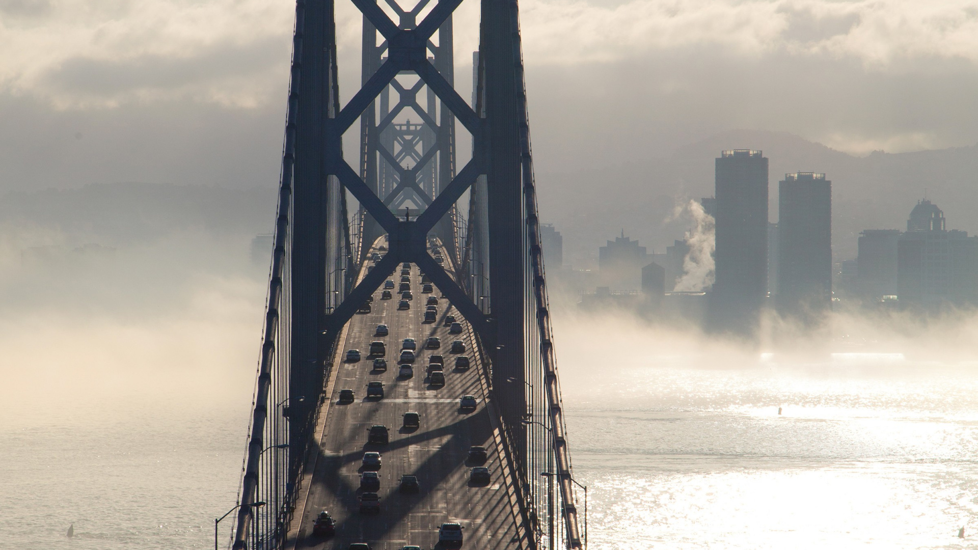 San Francisco Oakland Bay Bridge, Bridge, San Francisco Bay, Suspension Bridge, Tower Bridge. Wallpaper in 1920x1080 Resolution