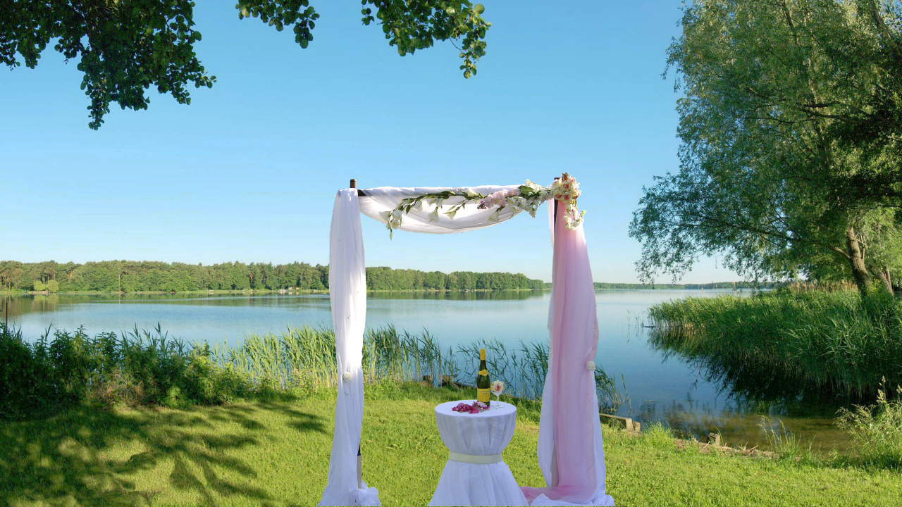 White Hammock Hanged on Tree Near Body of Water During Daytime. Wallpaper in 1280x720 Resolution