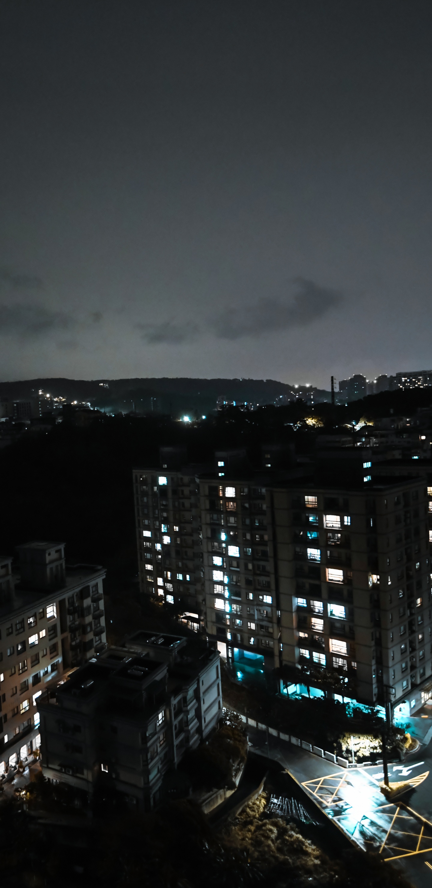 City Skyline During Night Time. Wallpaper in 1440x2960 Resolution