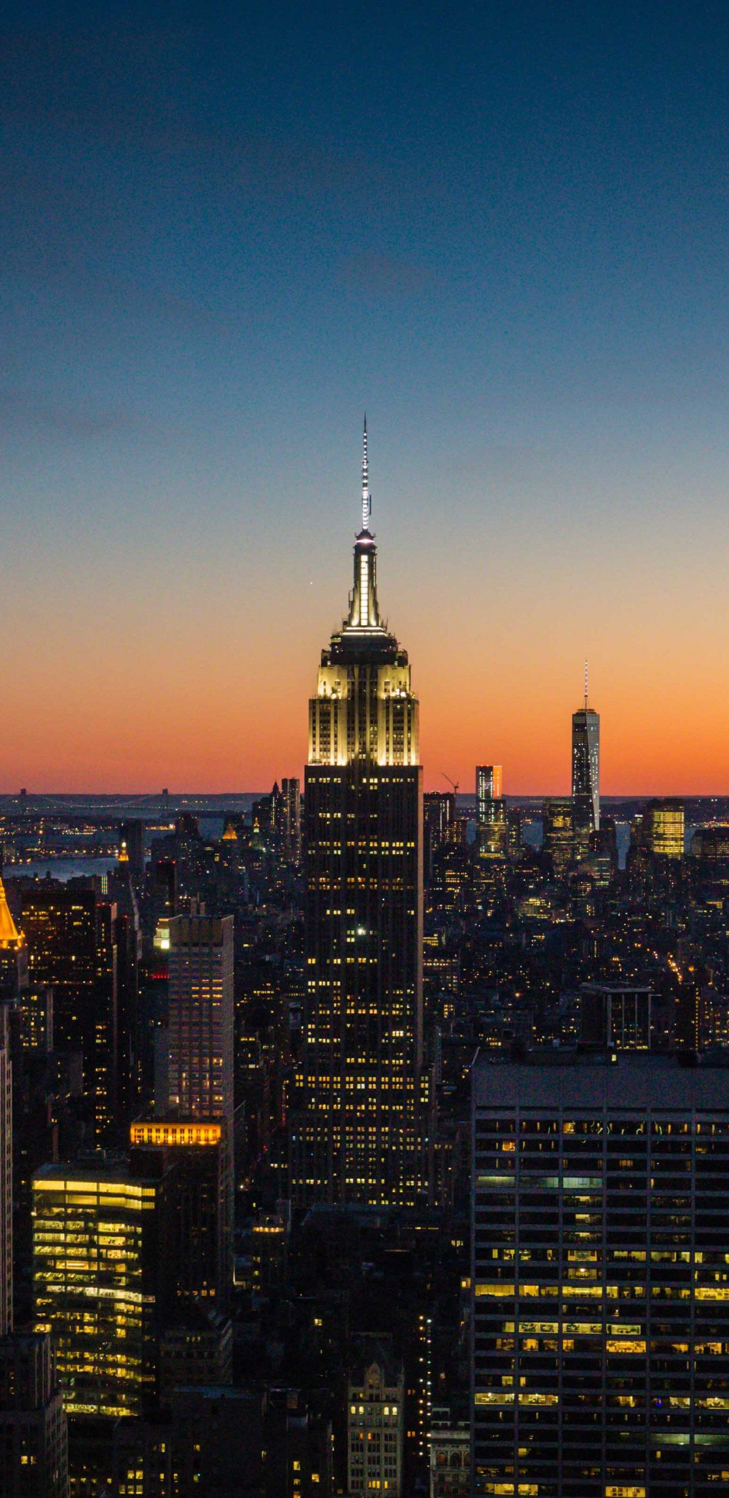 Horizonte de la Ciudad Durante la Noche. Wallpaper in 1440x2960 Resolution