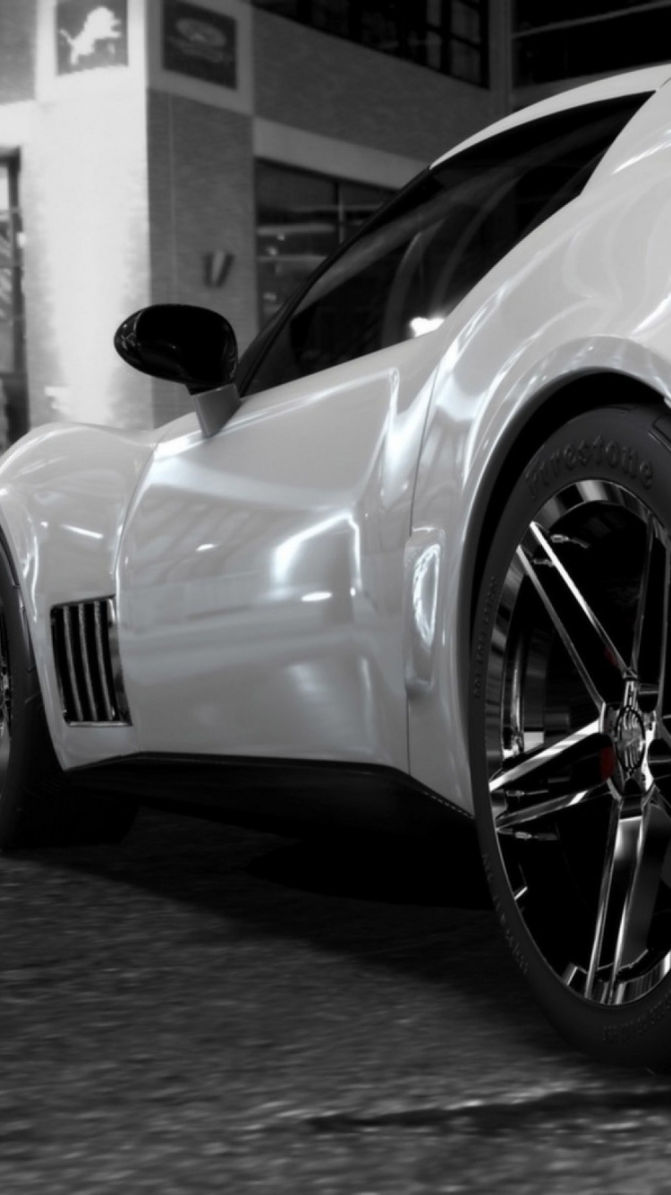 White Porsche 911 Parked on Street. Wallpaper in 750x1334 Resolution