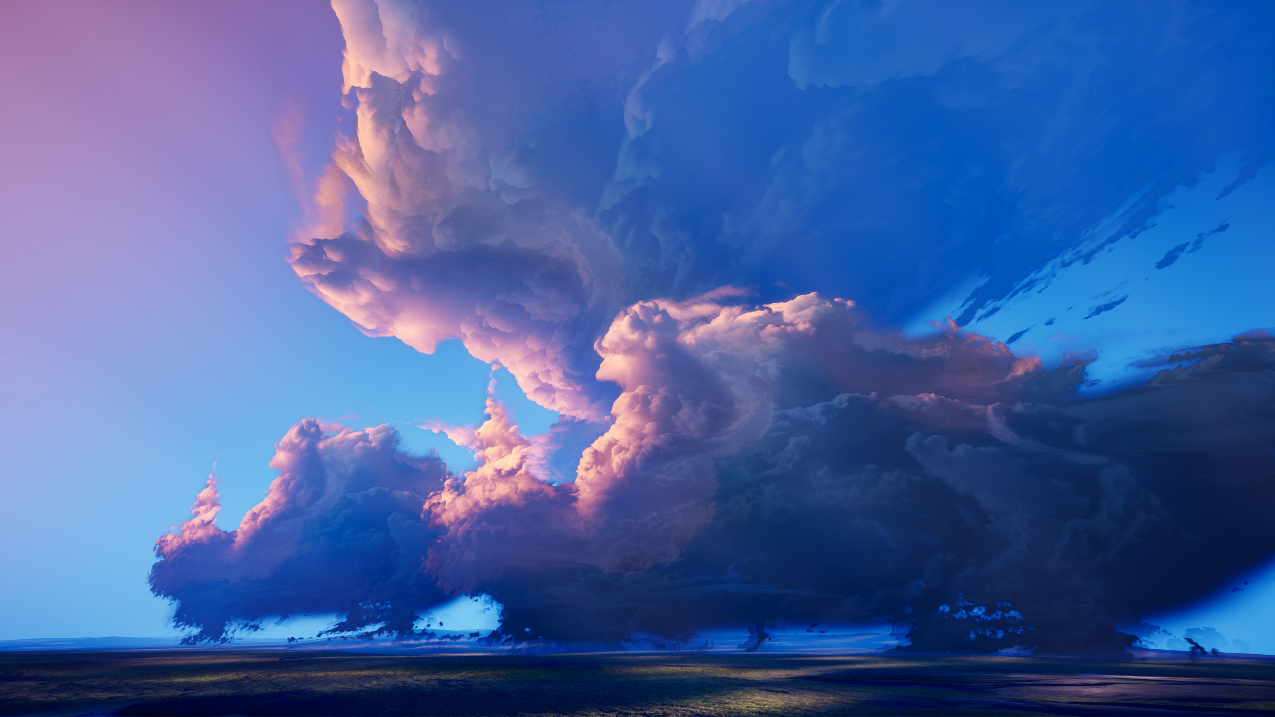 教程, 气氛, 生态区, Azure, 紫色的 壁纸 2560x1440 允许