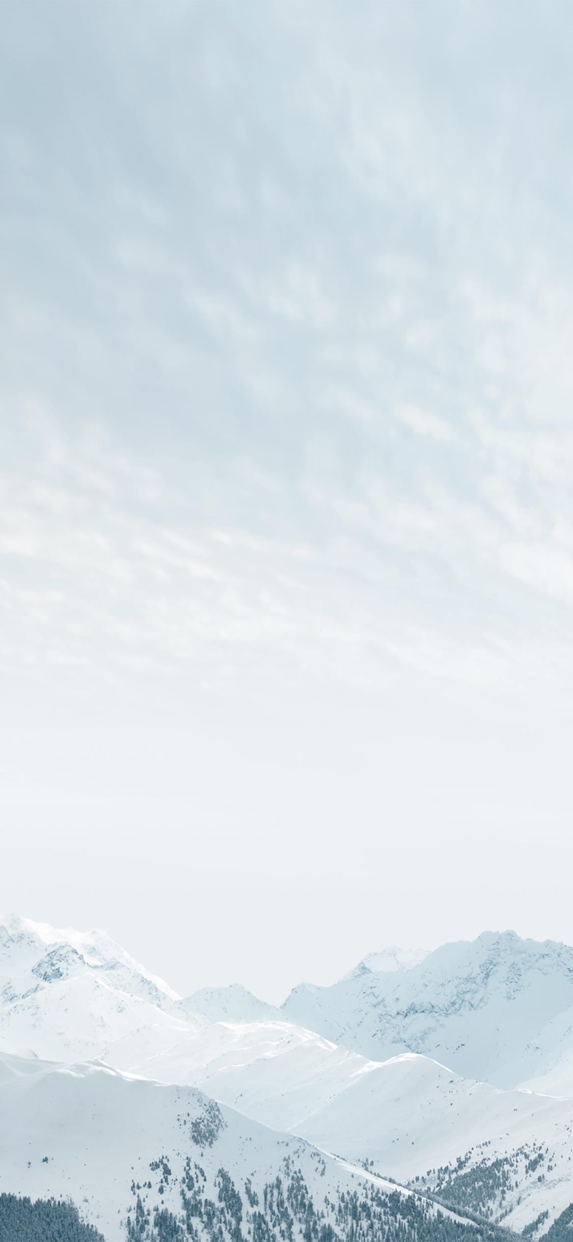 Ios, Manzana, Montaña, Nieve, Pendiente. Wallpaper in 1125x2436 Resolution