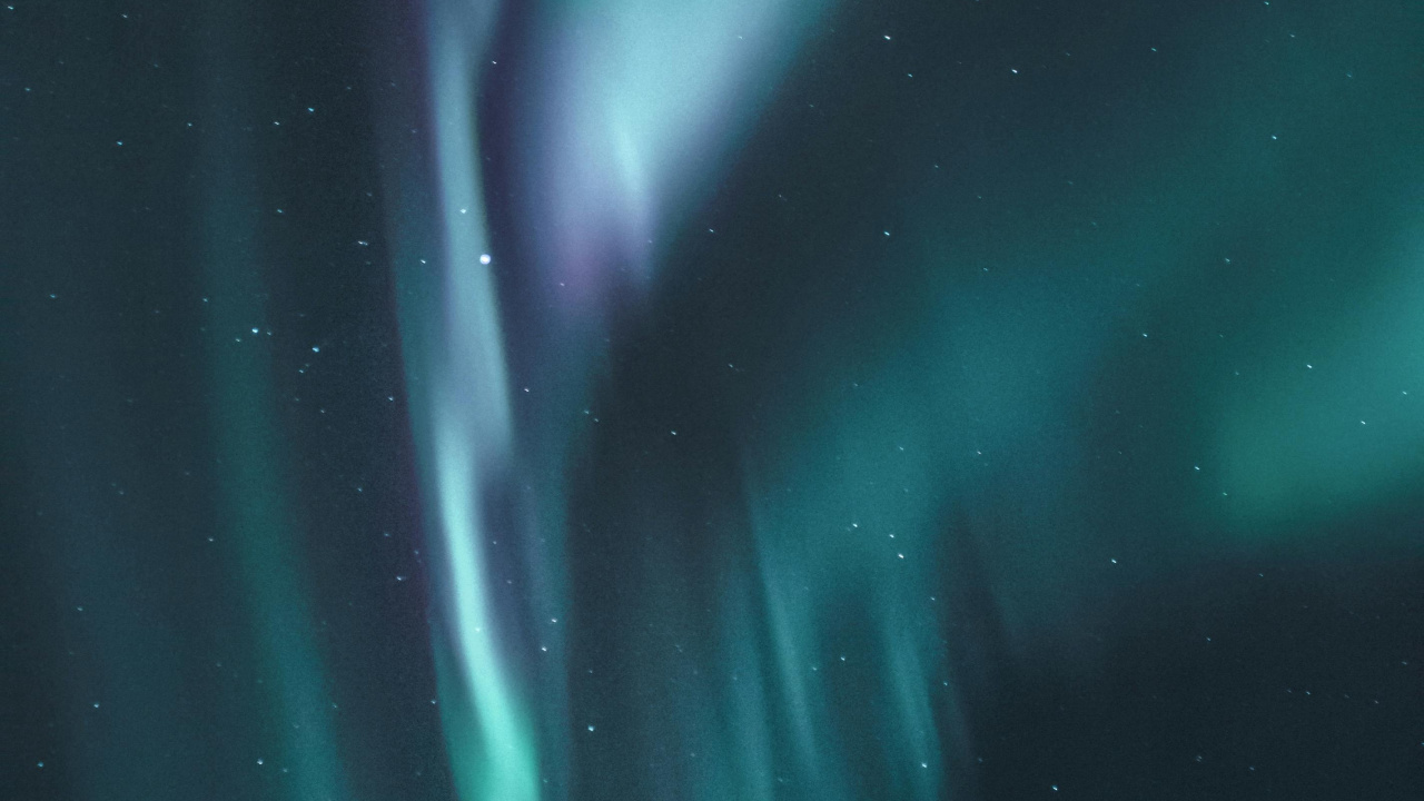 Blue Green Colour Night Sky, Aurora, Colored, Blue, Night Sky. Wallpaper in 1280x720 Resolution