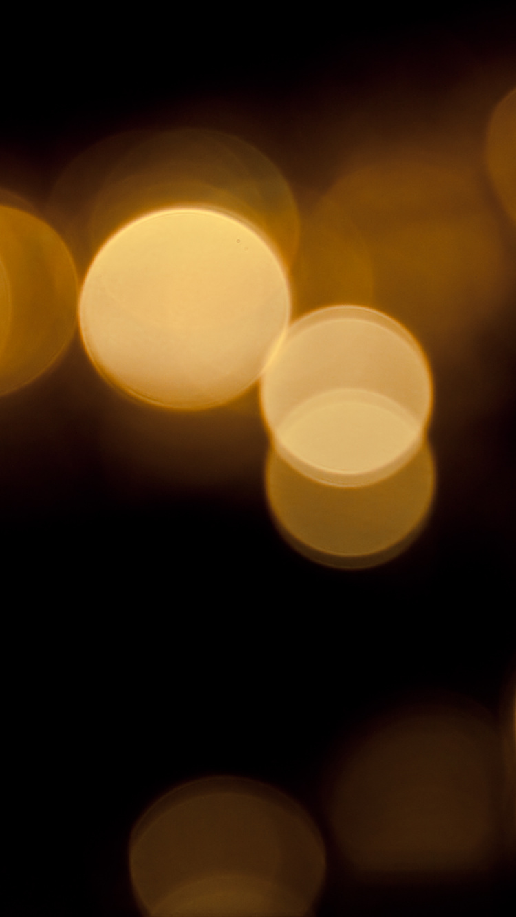 Yellow and White Bokeh Lights. Wallpaper in 750x1334 Resolution