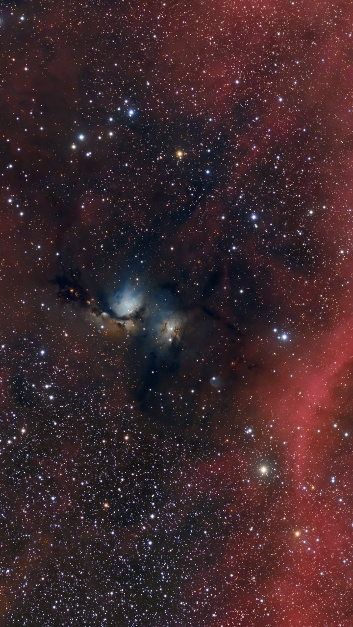 Illustration de la Galaxie Rouge et Bleue. Wallpaper in 720x1280 Resolution