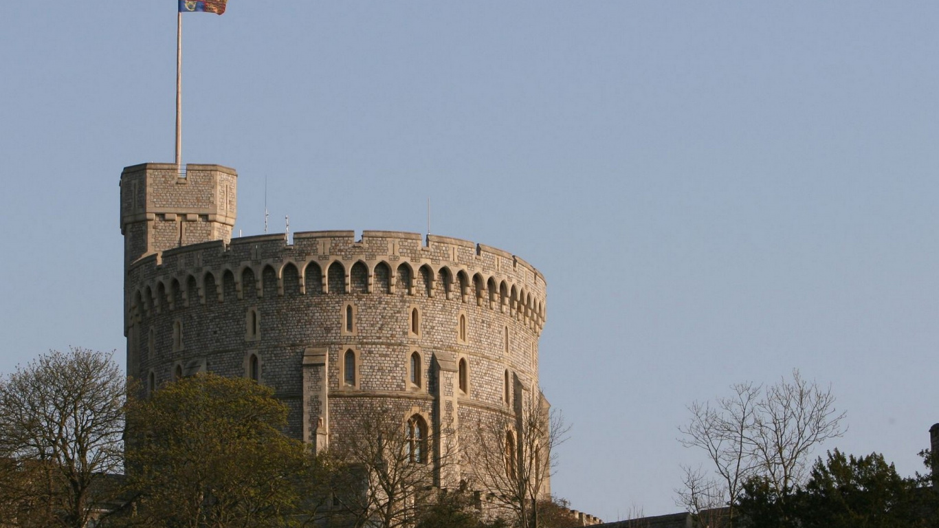 Graues Betongebäude in Der Nähe Von Bäumen Tagsüber. Wallpaper in 1366x768 Resolution